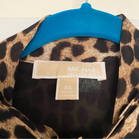 Michael Kors Cheetah Panther Leopard Animal Print Chiffon Dress - Picture 5 of 12